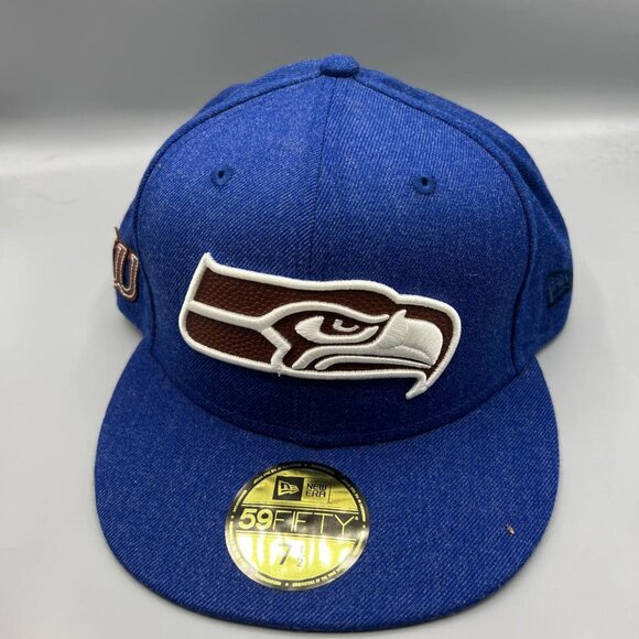 Seattle Seahawks 7 1/2 Blue Wilson x‎ New Era Fitted Cap New